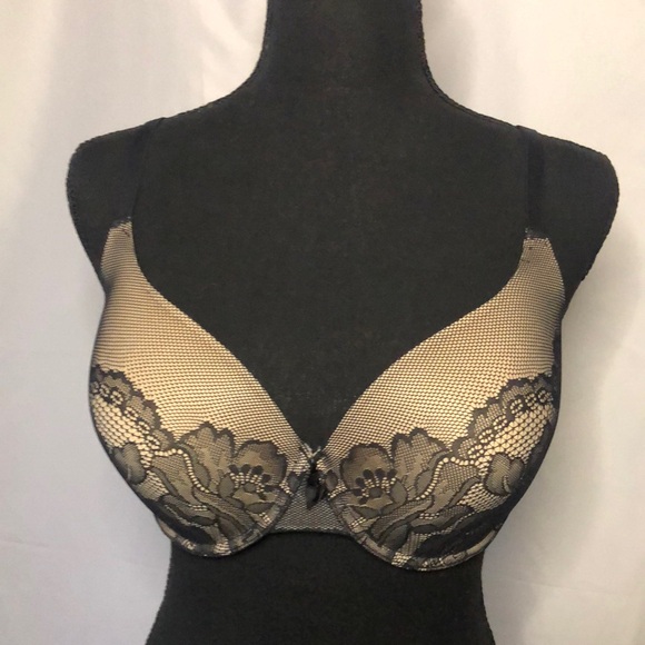 GILLIAGAN & O’MALLEY Black padded lace bra. Size 36 D. - Picture 1 of 9